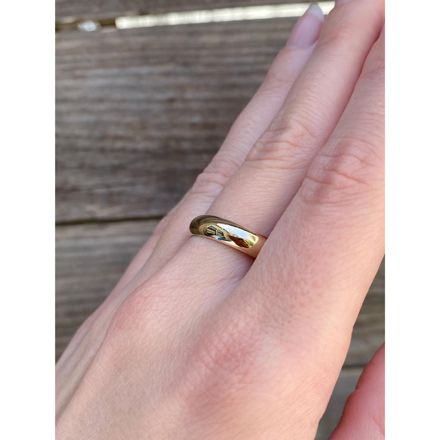 Vintage Solid 14k Yellow Gold Ring Band - Size 9.25