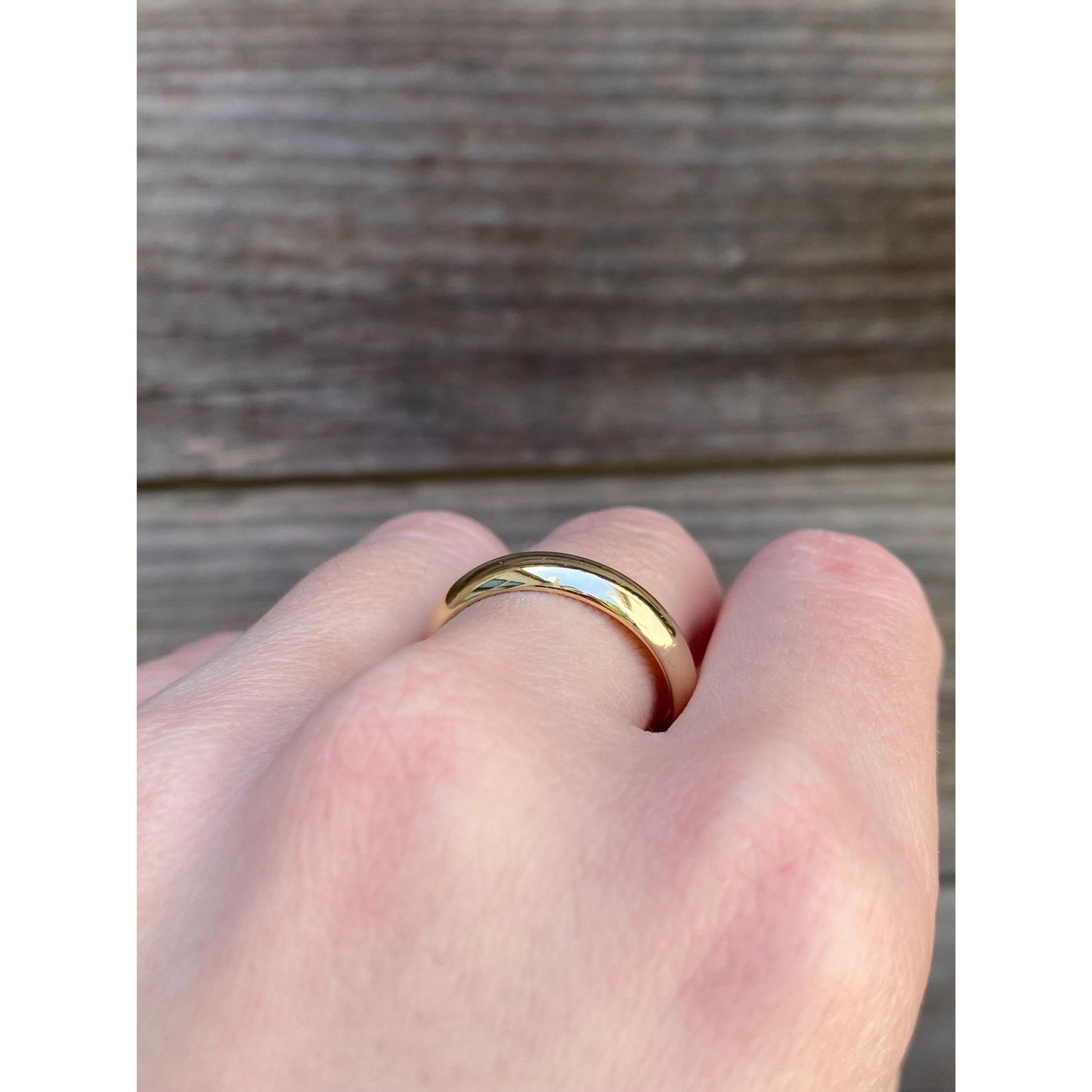 Vintage Solid 14k Yellow Gold Ring Band - Size 9.25