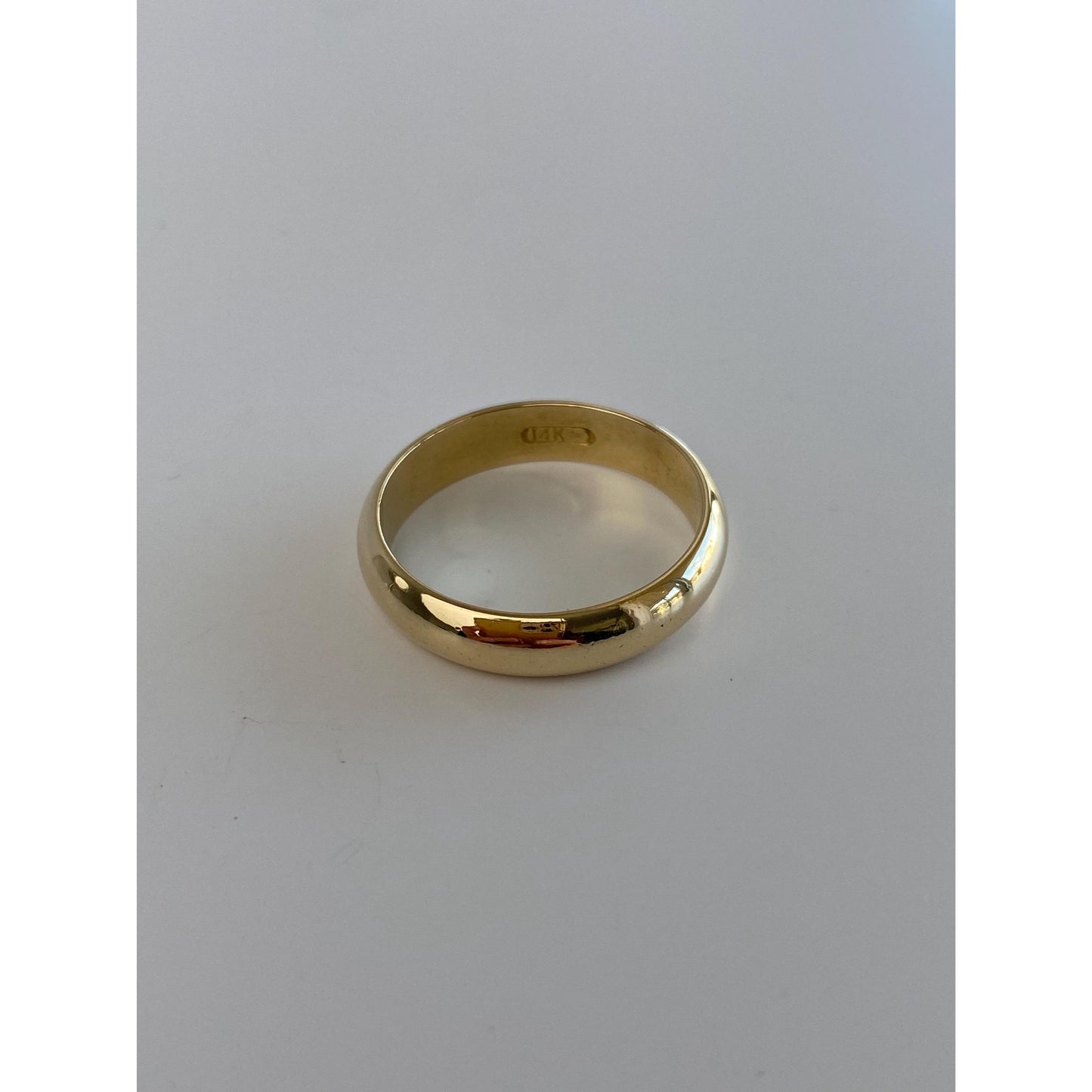Vintage Solid 14k Yellow Gold Ring Band - Size 9.25