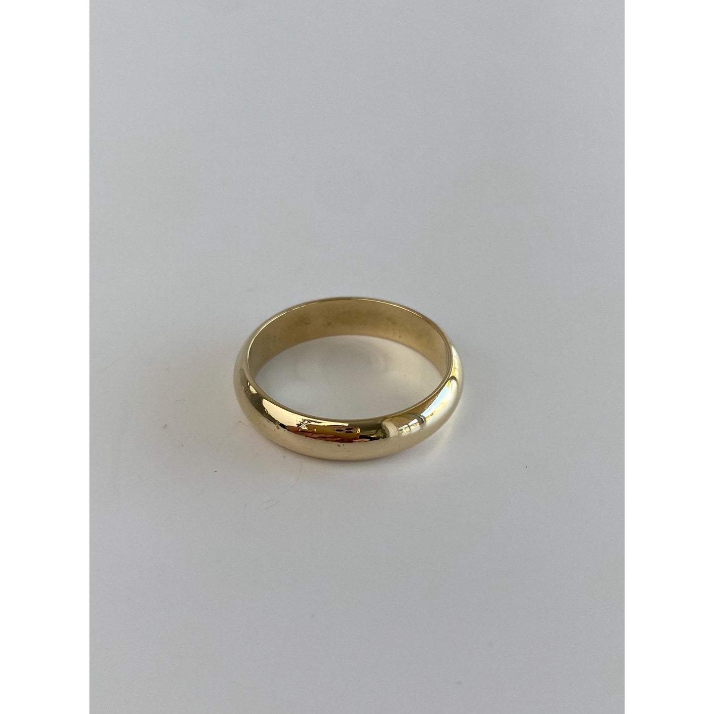 Vintage Solid 14k Yellow Gold Ring Band - Size 9.25