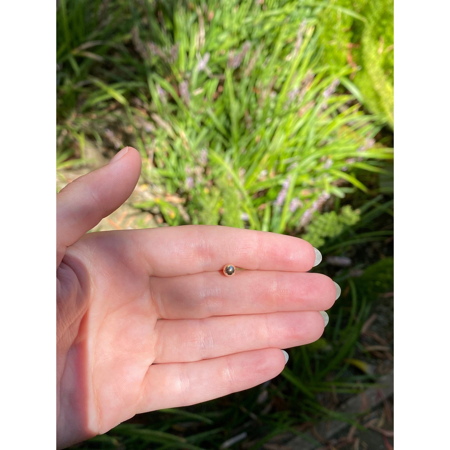 Vintage Solid 14k Yellow Gold SINGLE Gold Ball Stud Earring