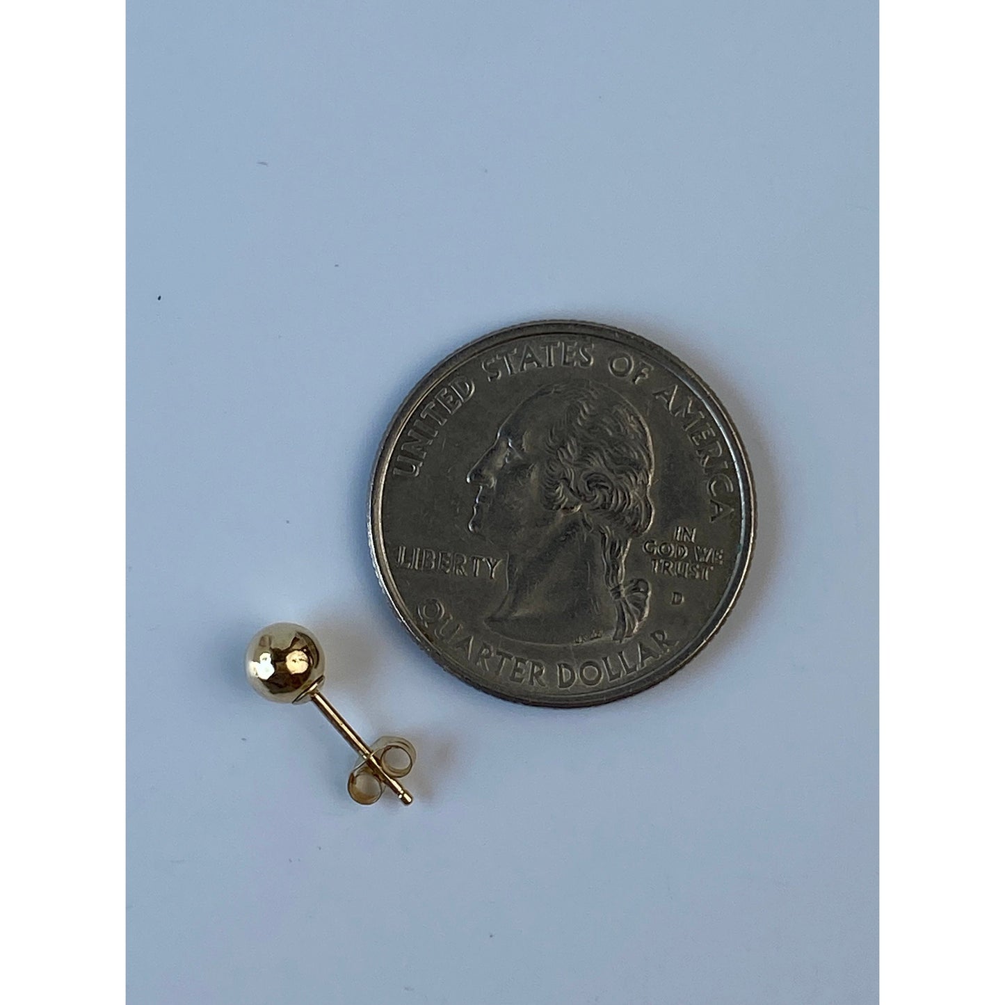 Vintage Solid 14k Yellow Gold SINGLE Gold Ball Stud Earring