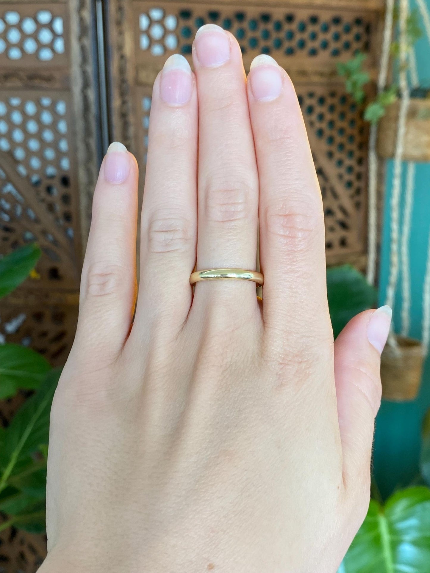 Vintage Solid 14k Yellow Gold Ring Band - Size 8.5