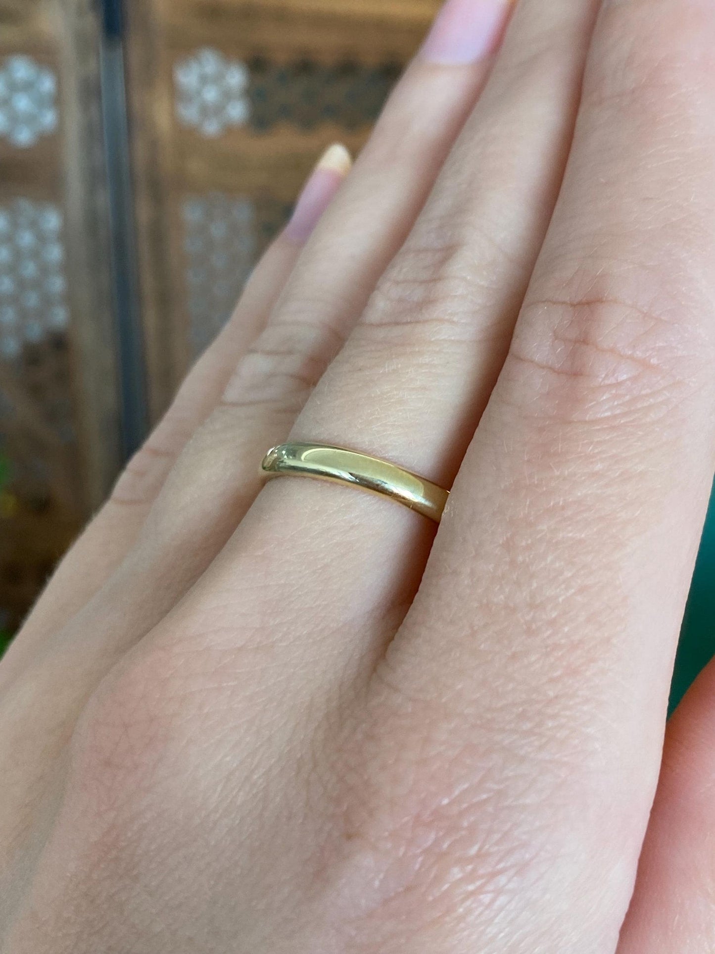 Vintage Solid 14k Yellow Gold Ring Band - Size 8.5