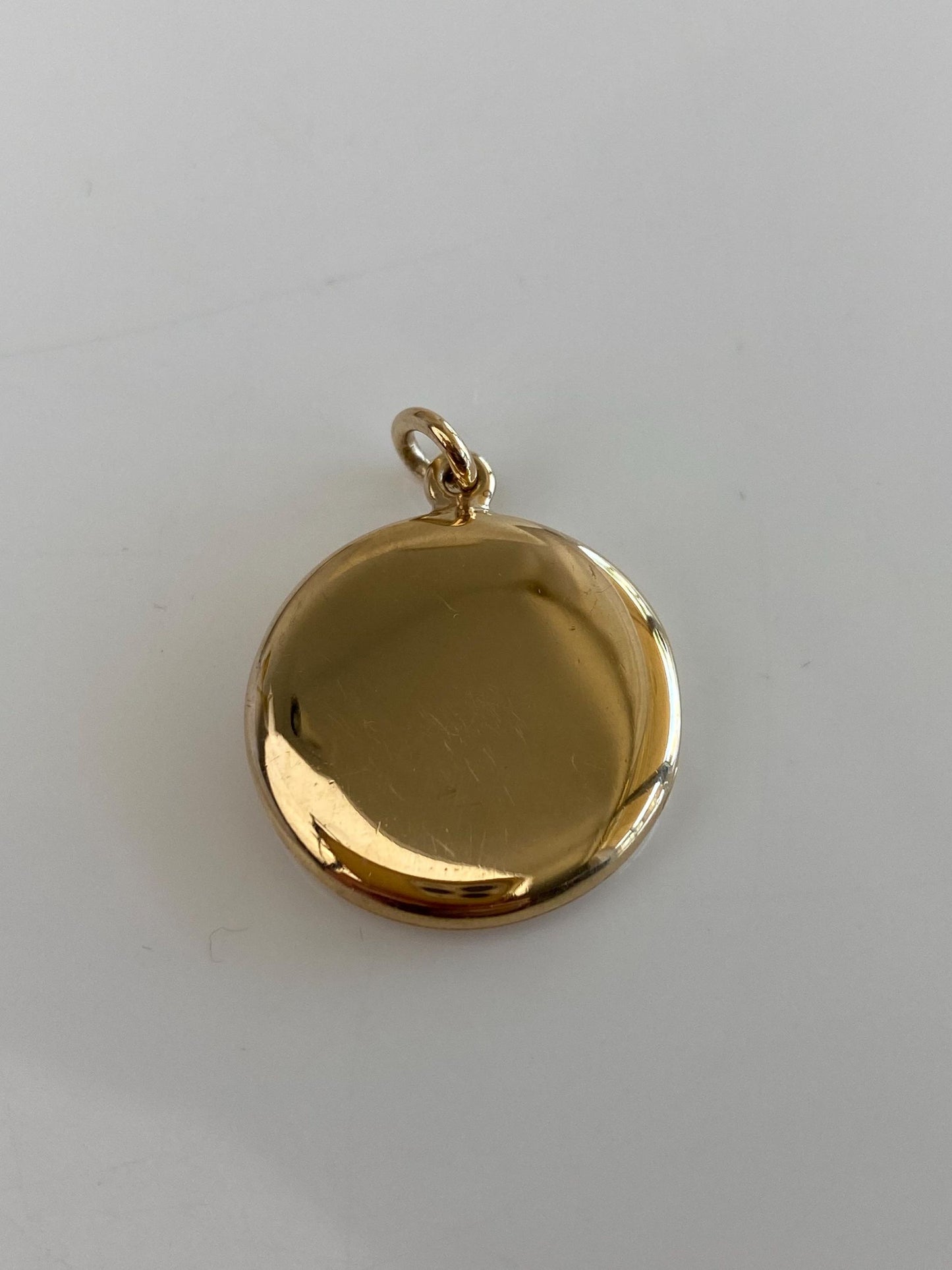 Vintage Solid 14k Yellow Gold Monogram SMD Locket Charm