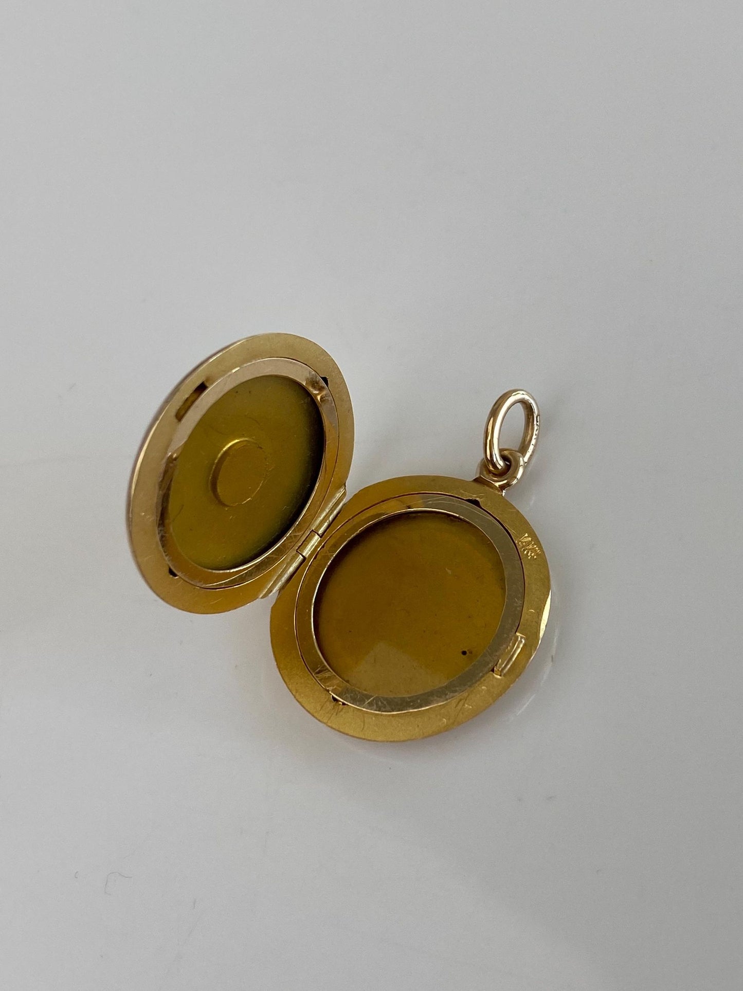 Vintage Solid 14k Yellow Gold Monogram SMD Locket Charm
