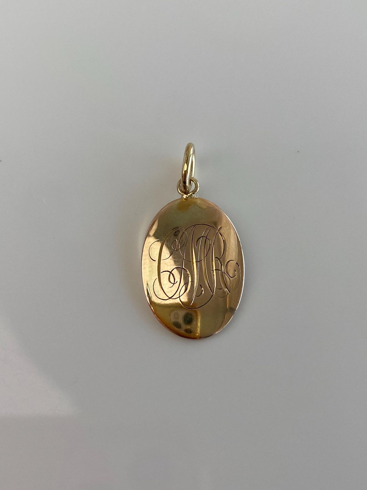 Vintage Solid 10k Rosey Gold Monogram Cufflink Conversion Charm