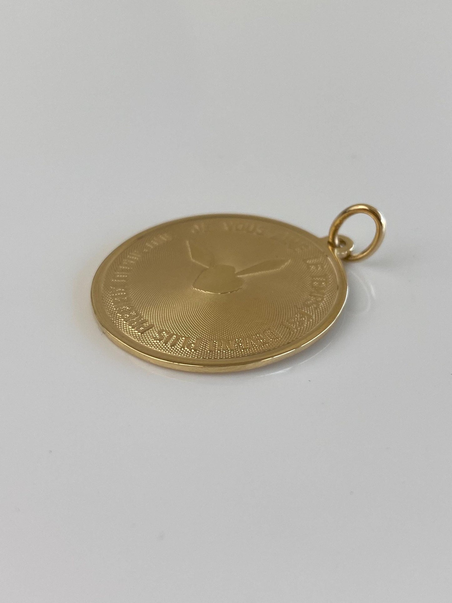 Vintage Solid 14k Yellow Gold French Love Charm