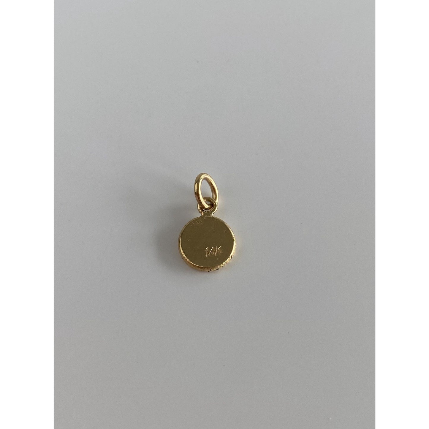 Solid 14k Yellow Gold Handmade Daffodil Flower Charm