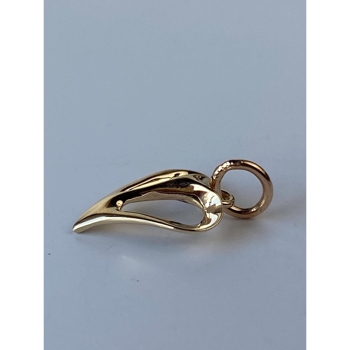 Vintage Solid 14k Yellow Gold Open Heart Charm