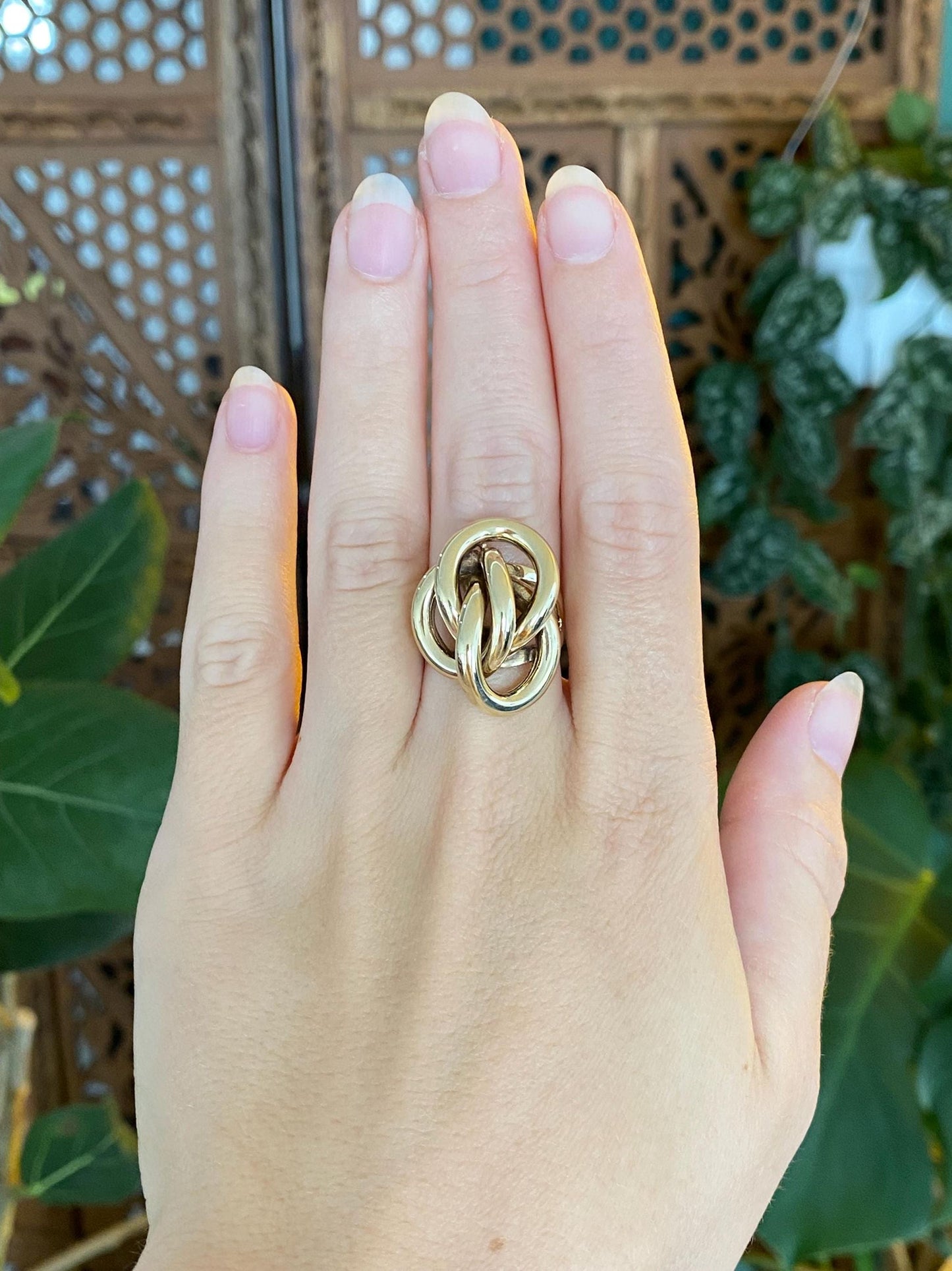 Vintage 14k Yellow Gold Twisted Knot Style Ring - Size 6.25