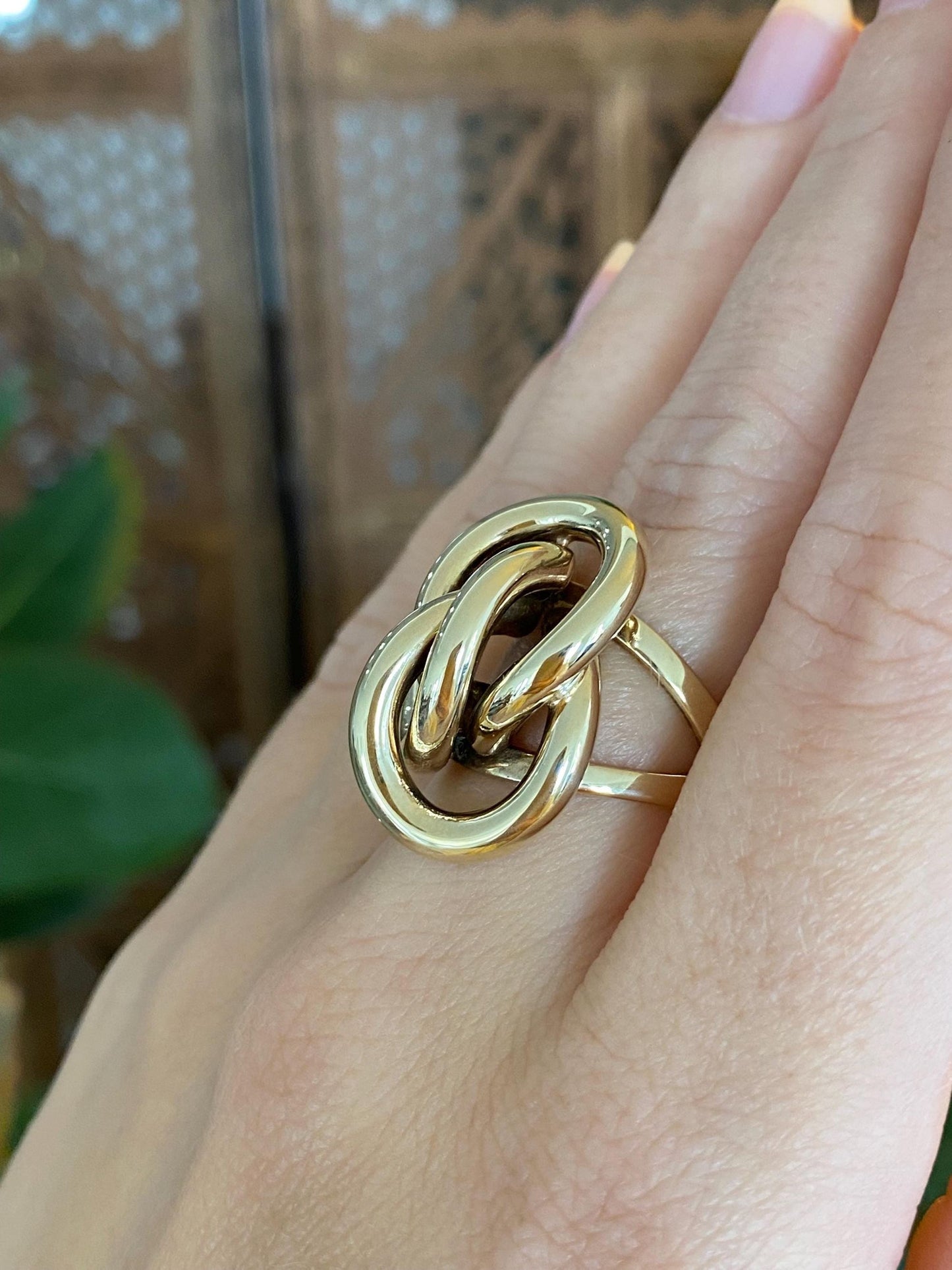 Vintage 14k Yellow Gold Twisted Knot Style Ring - Size 6.25