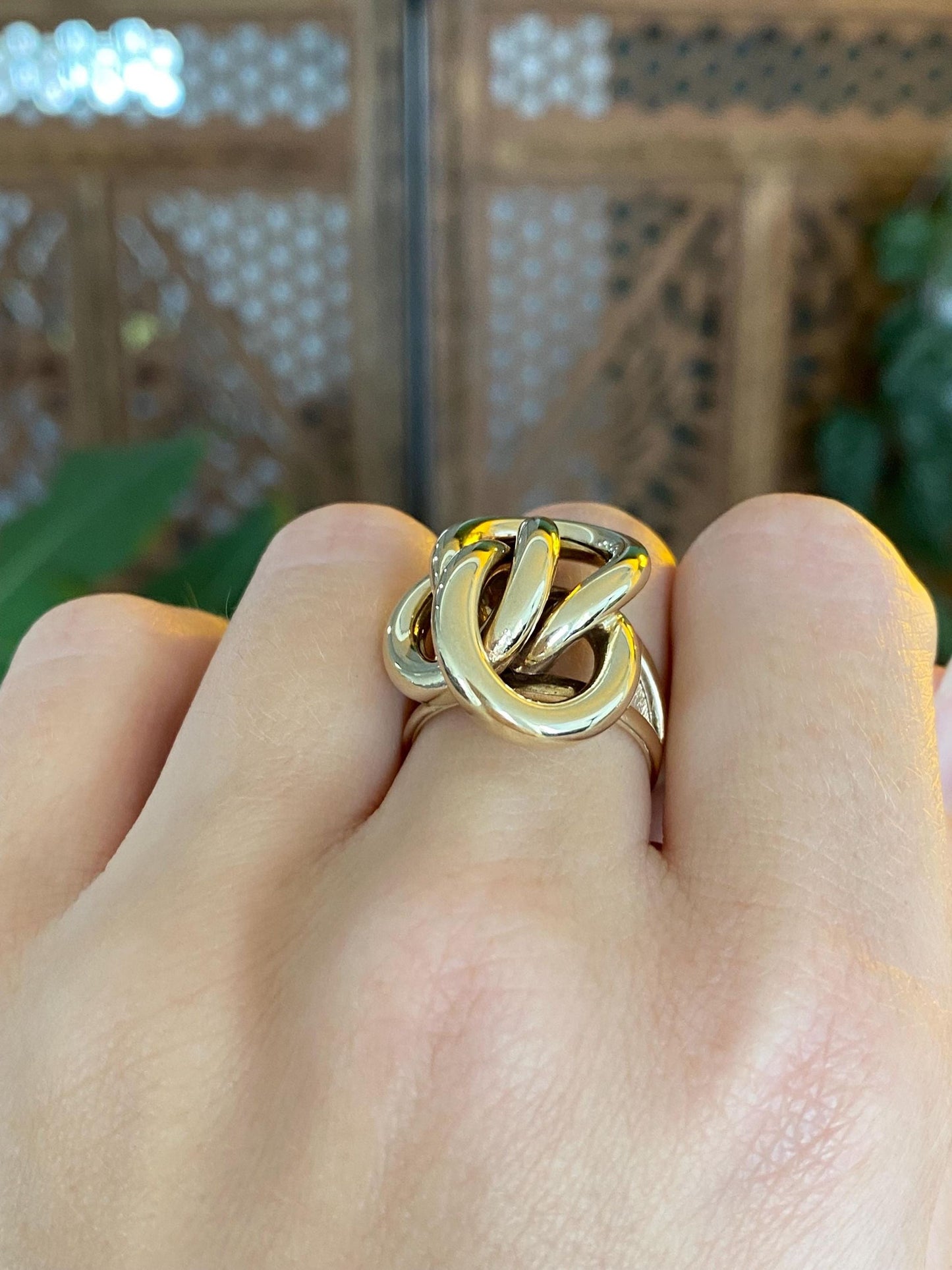 Vintage 14k Yellow Gold Twisted Knot Style Ring - Size 6.25