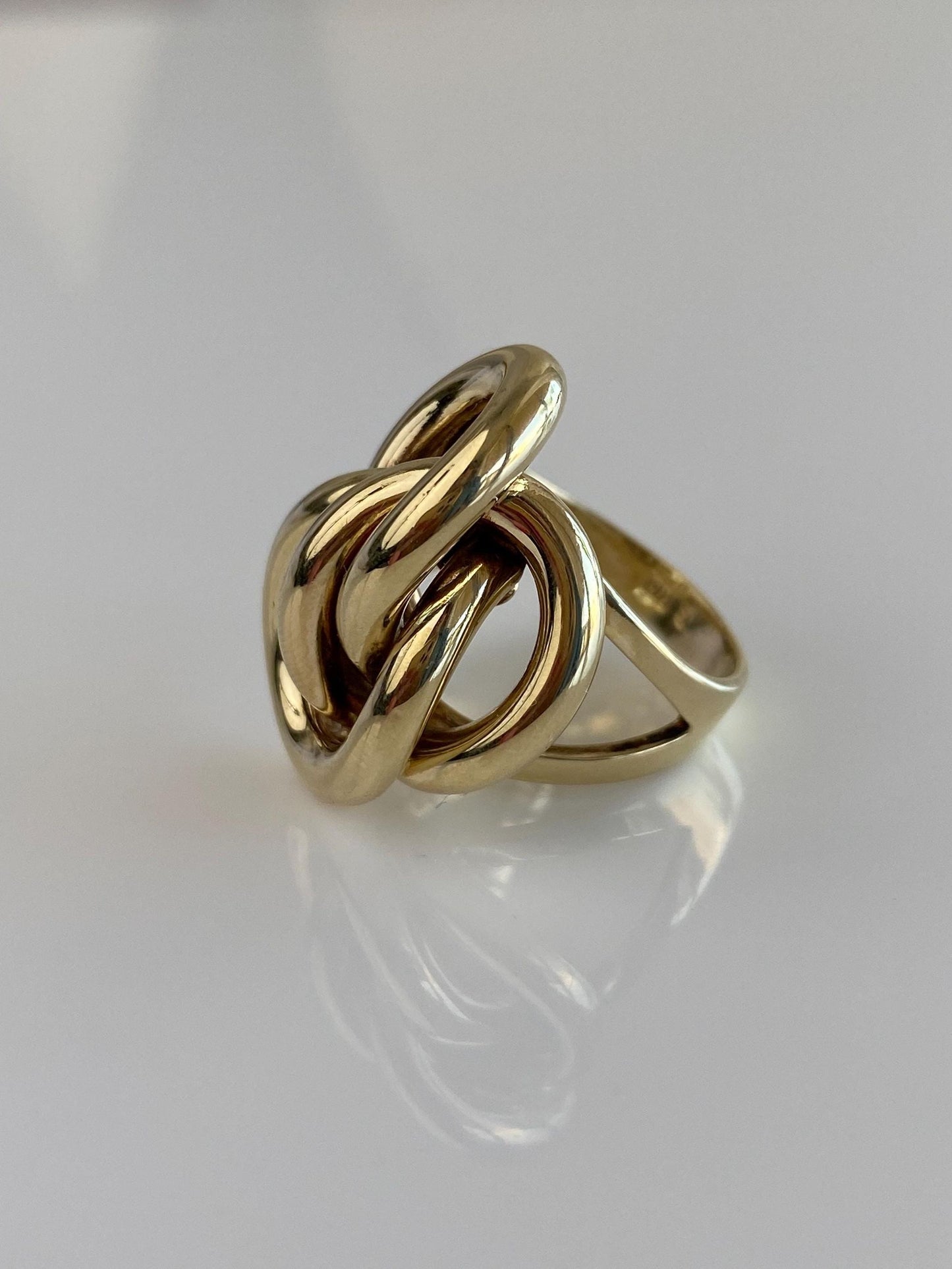 Vintage 14k Yellow Gold Twisted Knot Style Ring - Size 6.25