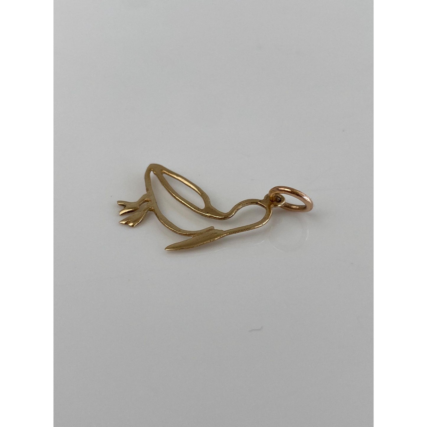 Vintage Solid 10k Yellow Gold Pelican Charm
