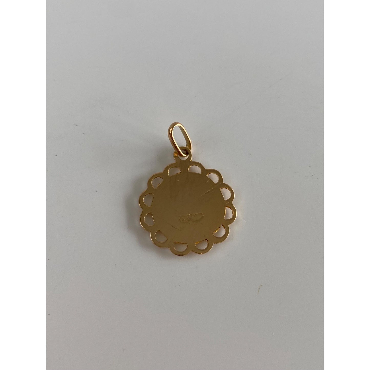 Vintage Solid 18k Yellow Gold Arabic Muslim Allah Charm
