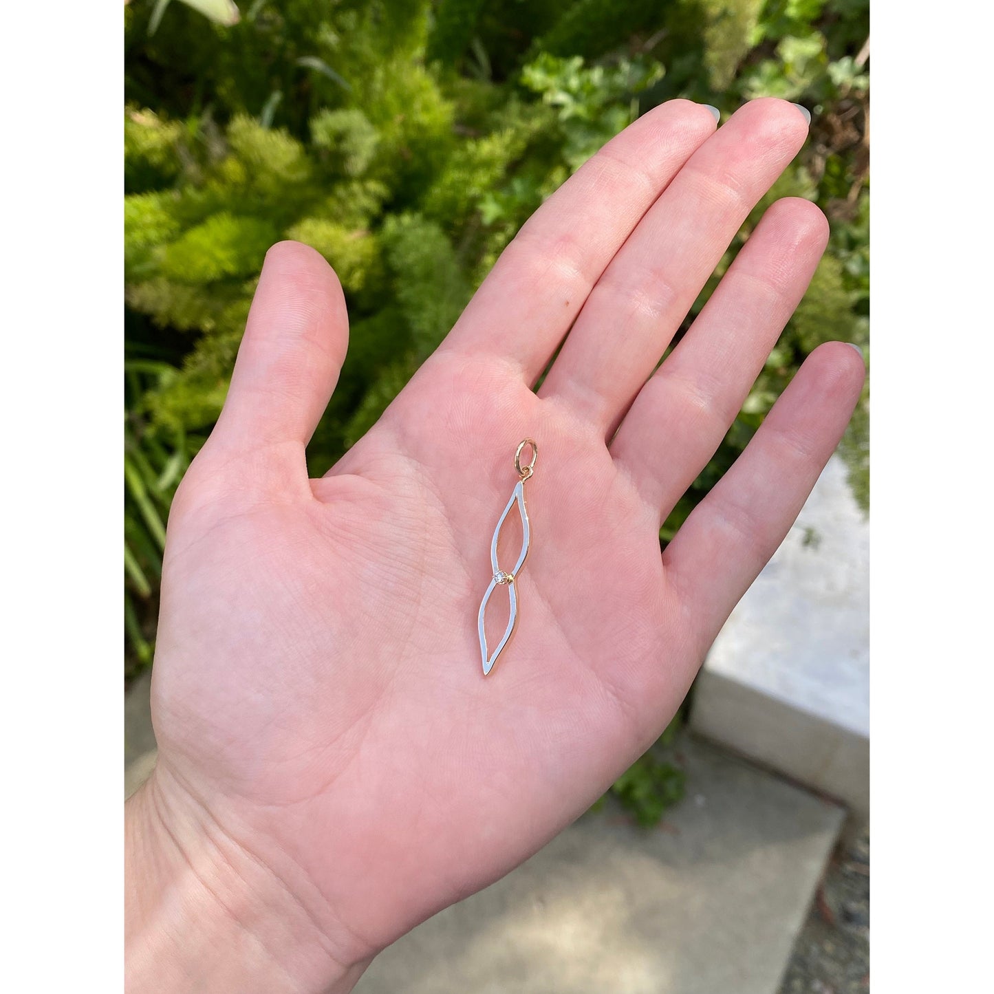 Vintage Solid 14k Yellow Gold Diamond Charm