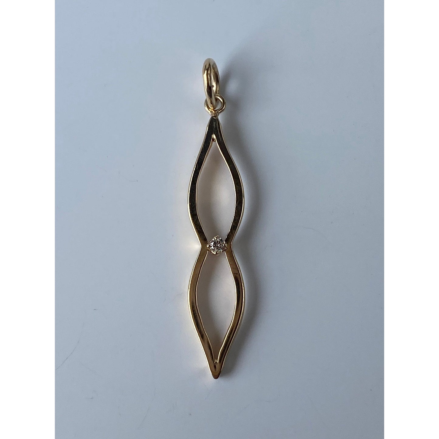 Vintage Solid 14k Yellow Gold Diamond Charm