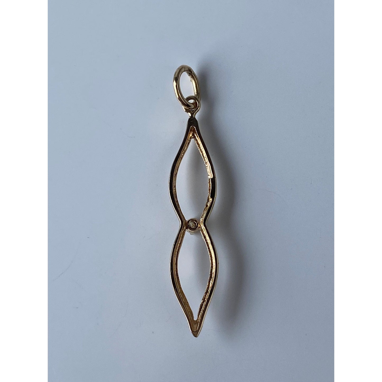 Vintage Solid 14k Yellow Gold Diamond Charm