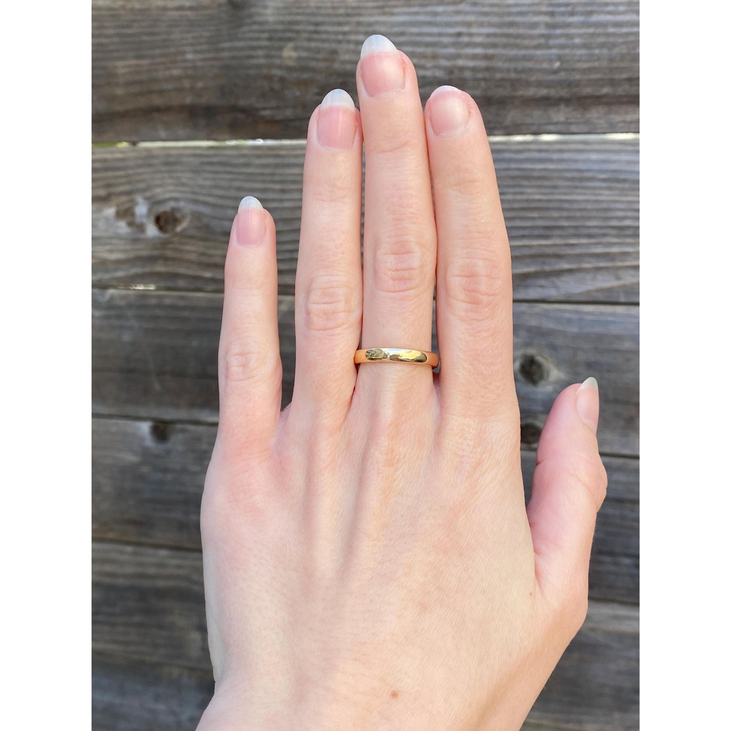Vintage Solid 18k Yellow Gold Ring Band - Size 6.75-7