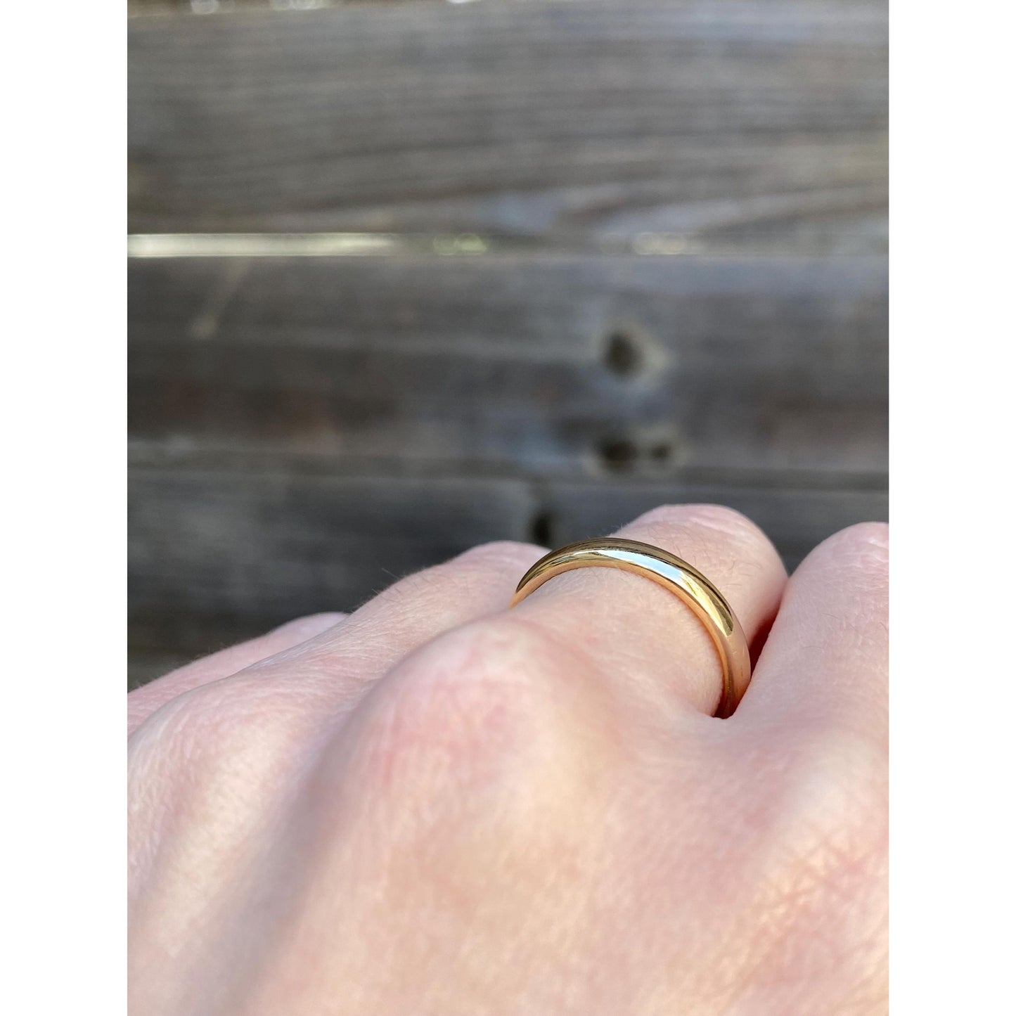 Vintage Solid 18k Yellow Gold Ring Band - Size 6.75-7