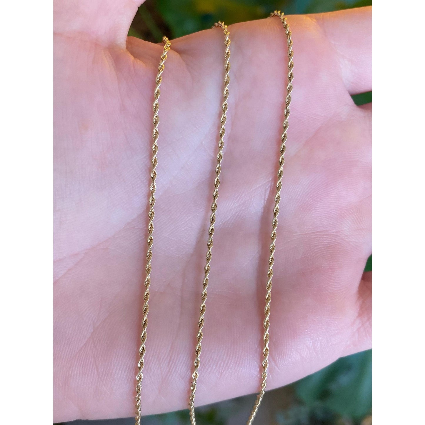 Vintage Solid 14k Yellow Gold Long Dainty Chain - 27 inches