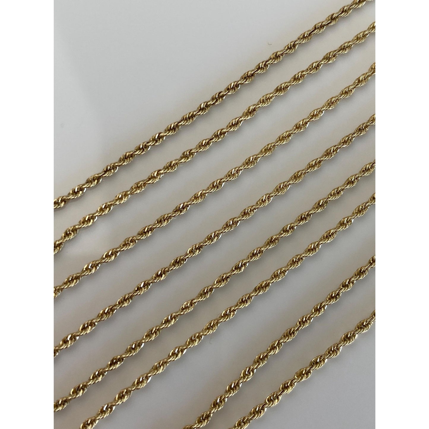 Vintage Solid 14k Yellow Gold Long Dainty Chain - 27 inches
