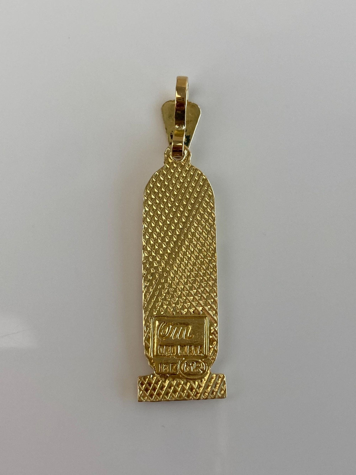 Vintage Solid 18k Yellow Gold Egyptian Cartouche Charm