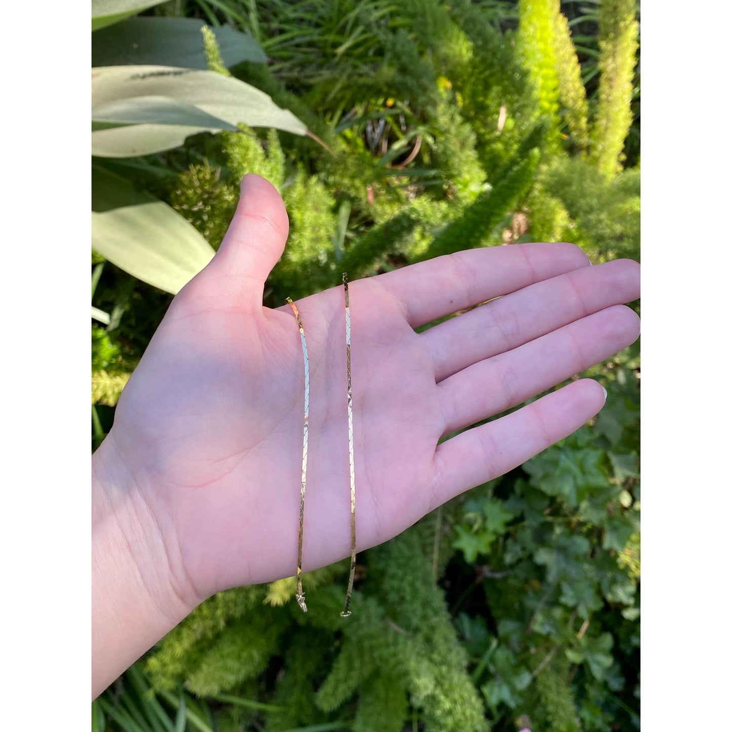 Vintage Solid 14k Yellow Gold Triangle Link Chain Necklace - 15.25 inches