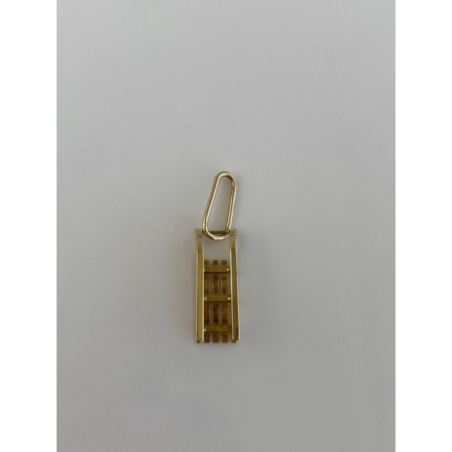 Vintage Solid 18k Yellow Gold Sled Charm