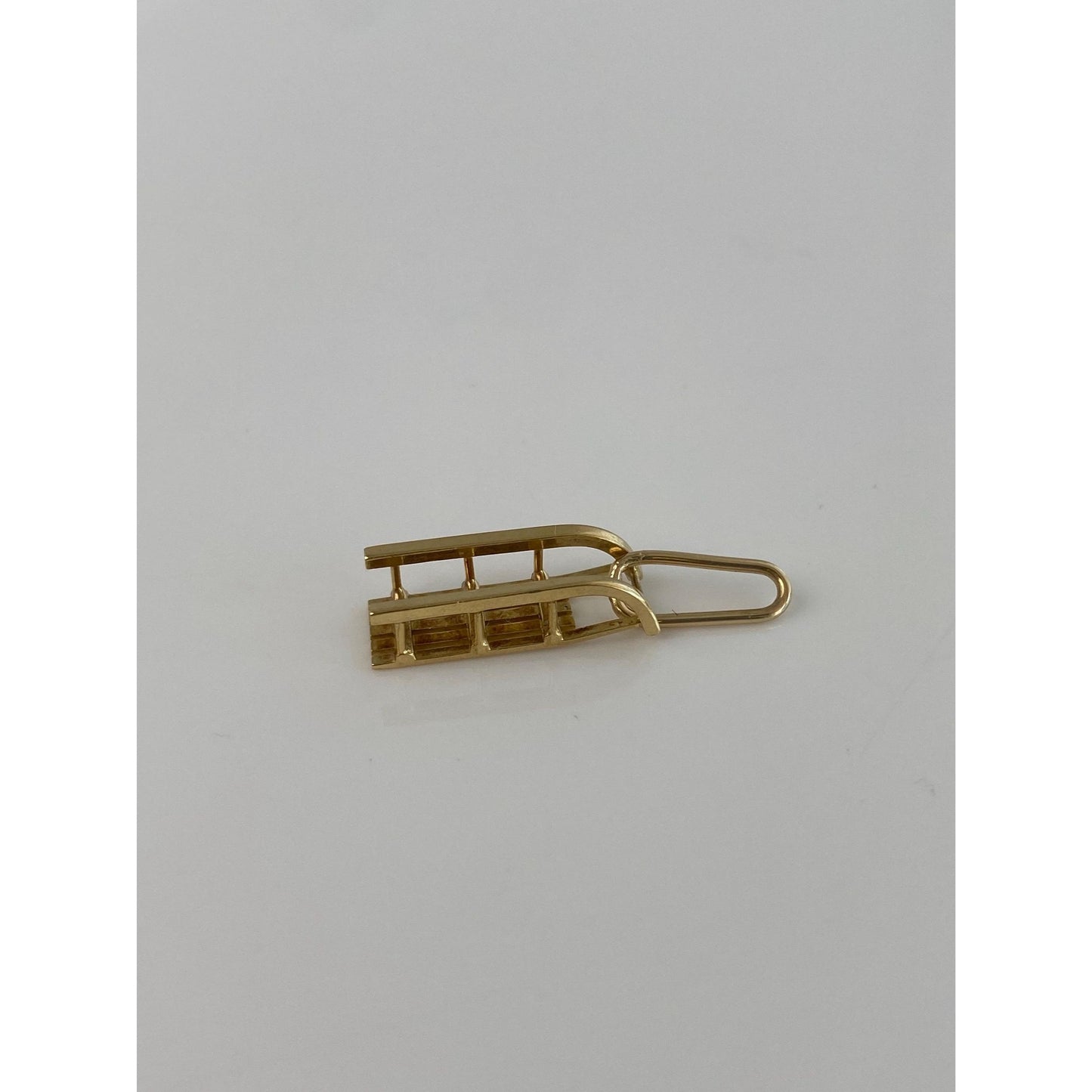 Vintage Solid 18k Yellow Gold Sled Charm