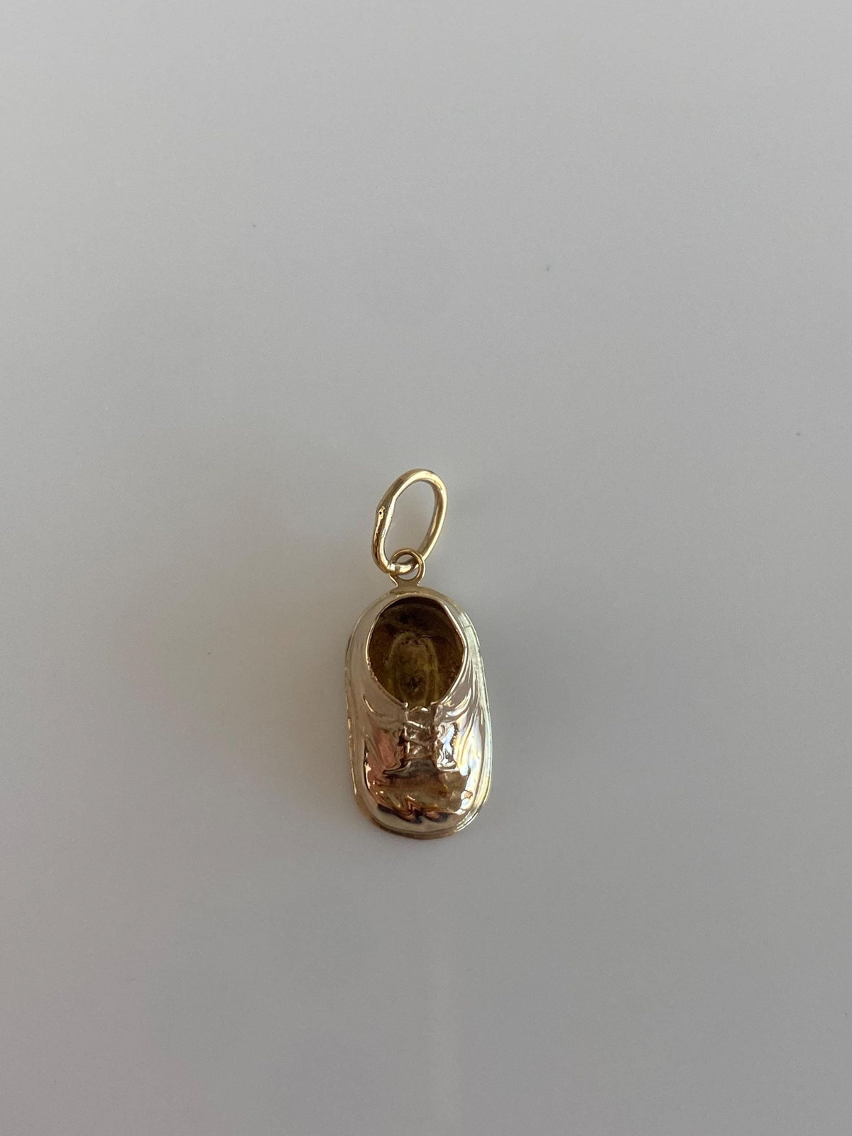 Vintage Solid 14k Yellow Gold Baby Shoe Charm