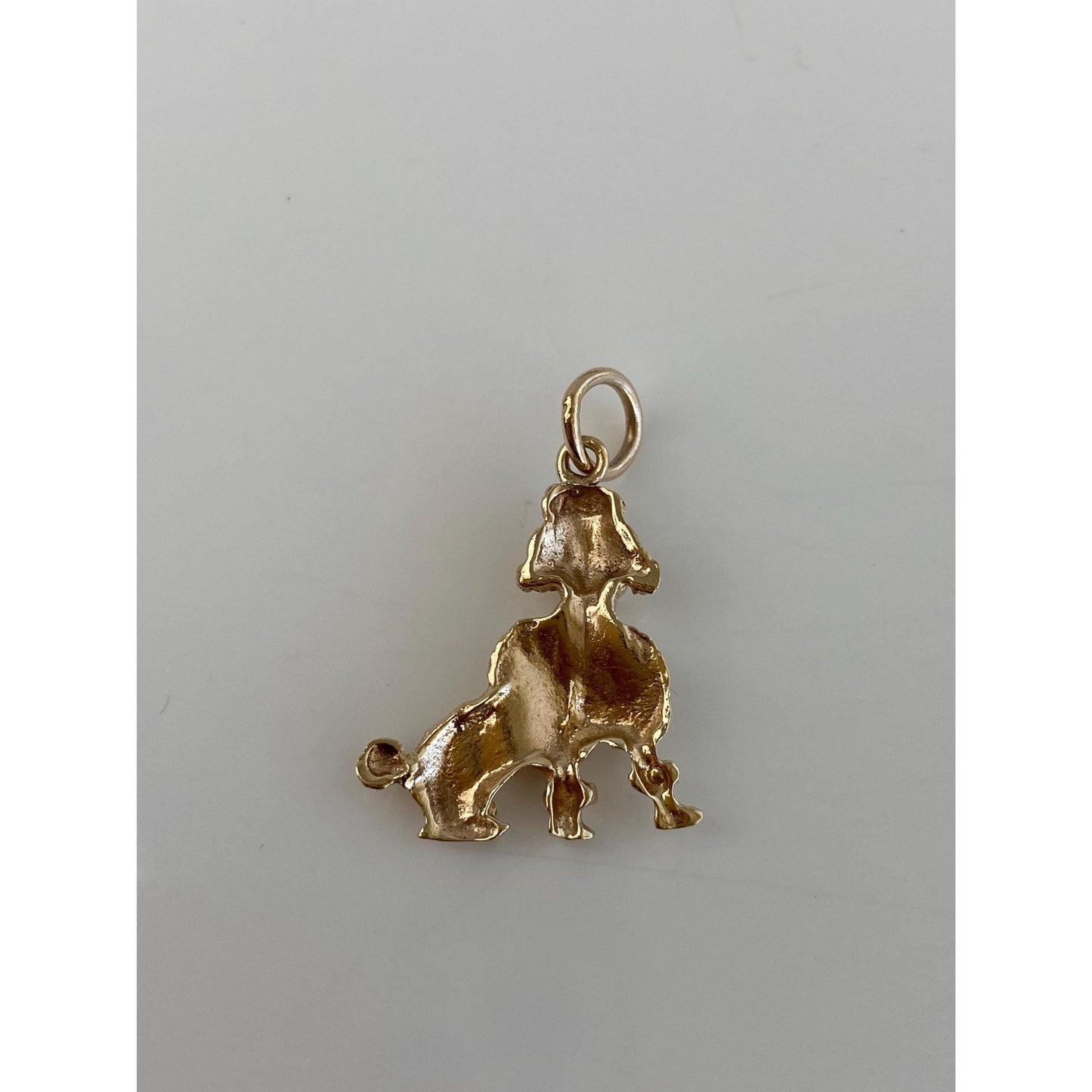 Vintage Solid 14k Yellow Gold Poodle Charm