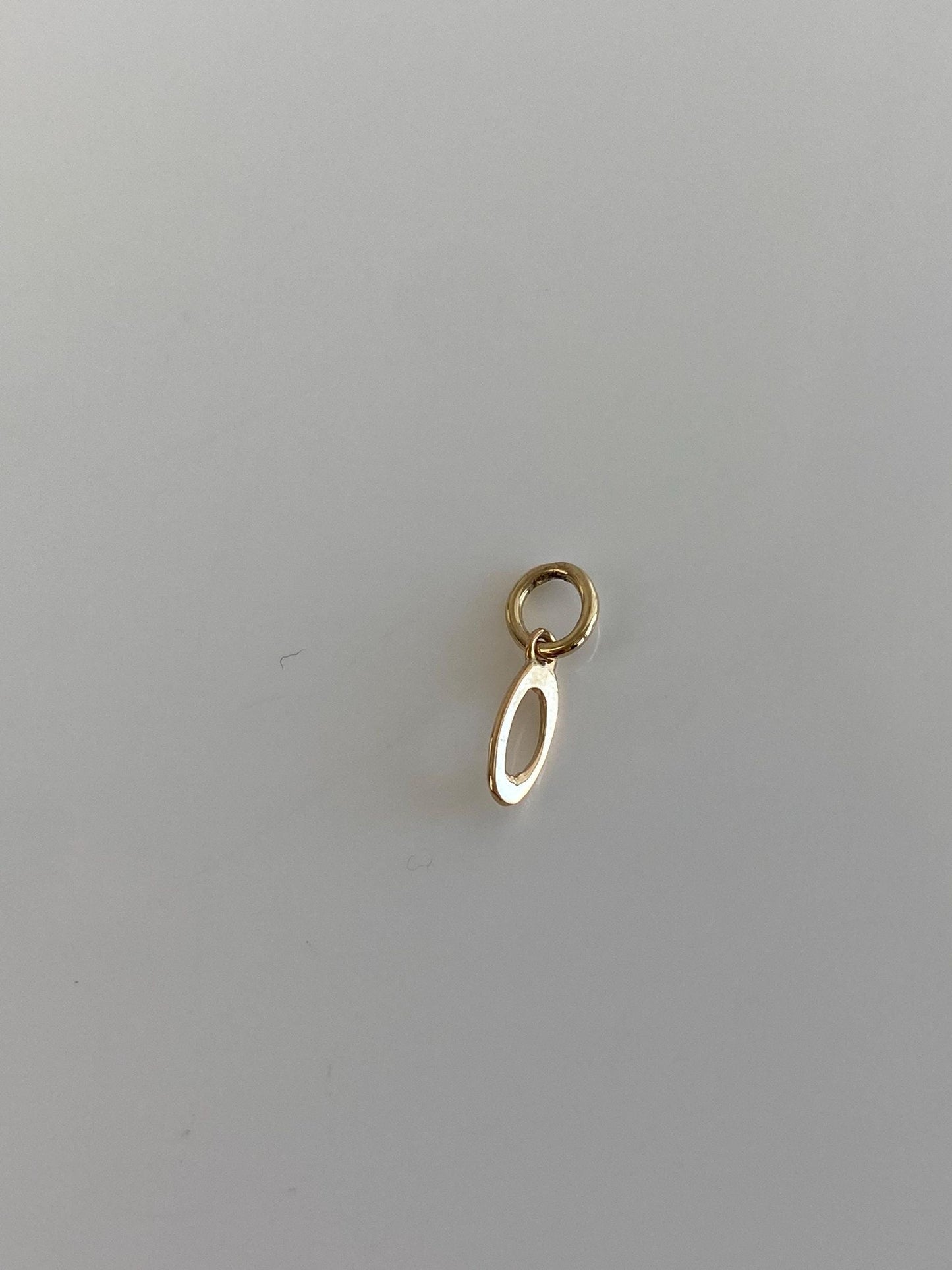 Vintage Solid 14k Yellow Gold Little Oval Charm