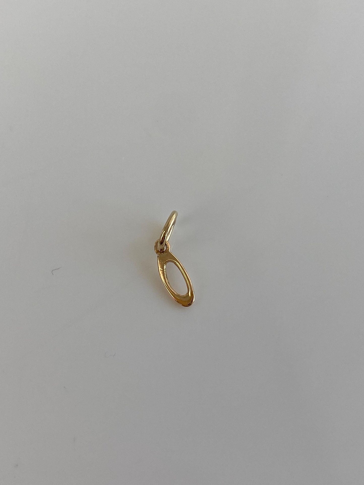 Vintage Solid 14k Yellow Gold Little Oval Charm