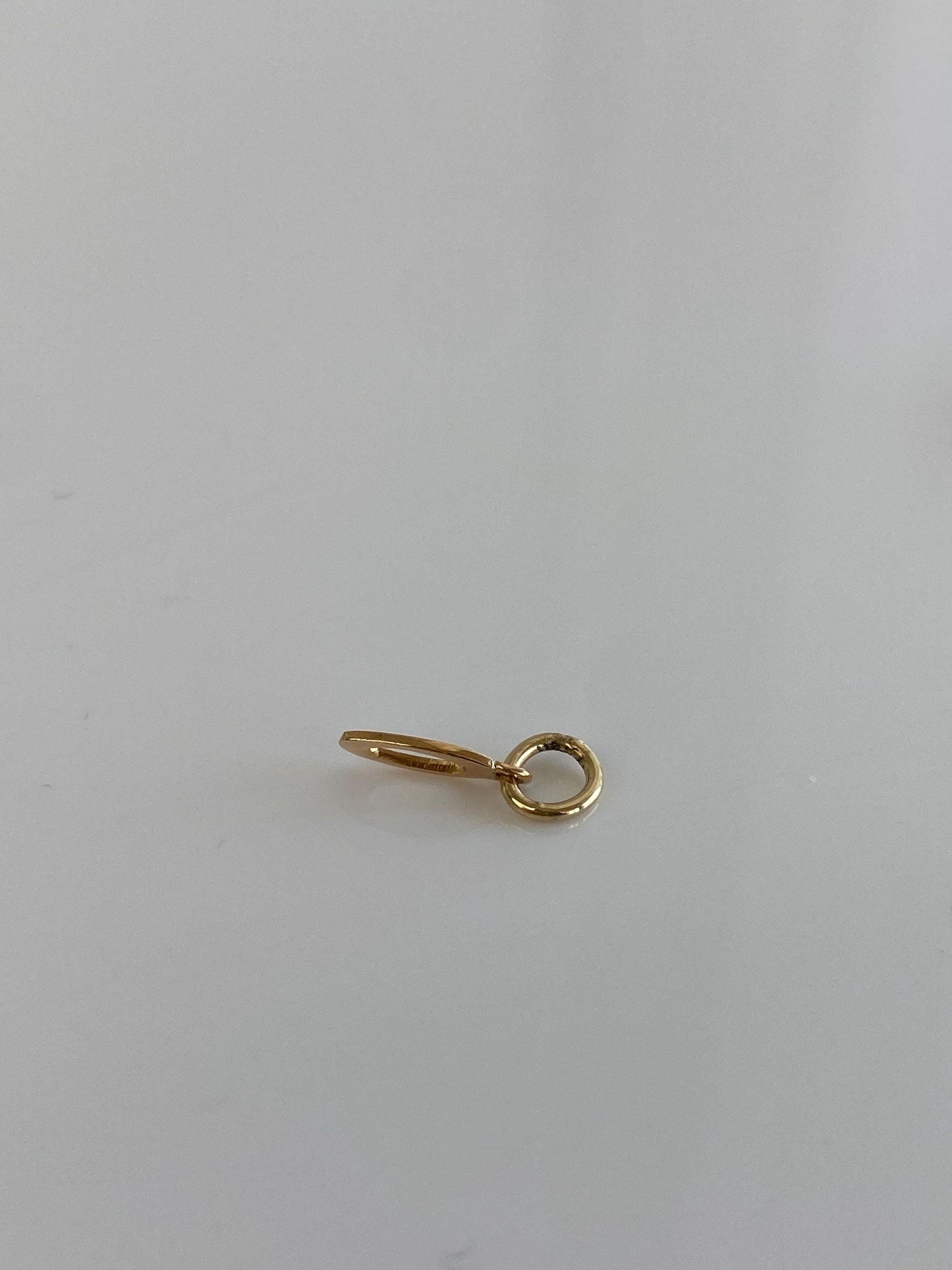 Vintage Solid 14k Yellow Gold Little Oval Charm