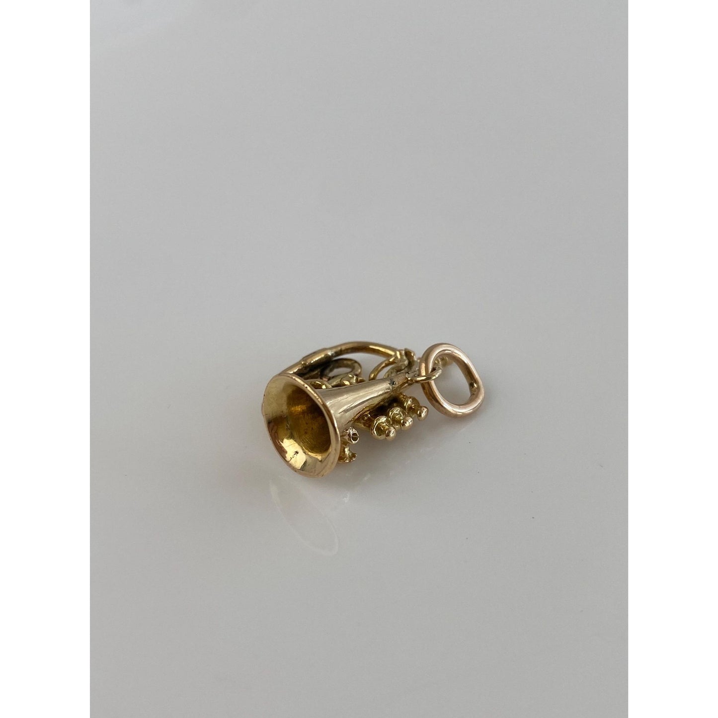 Vintage Solid 18k Yellow Gold Tuba Charm