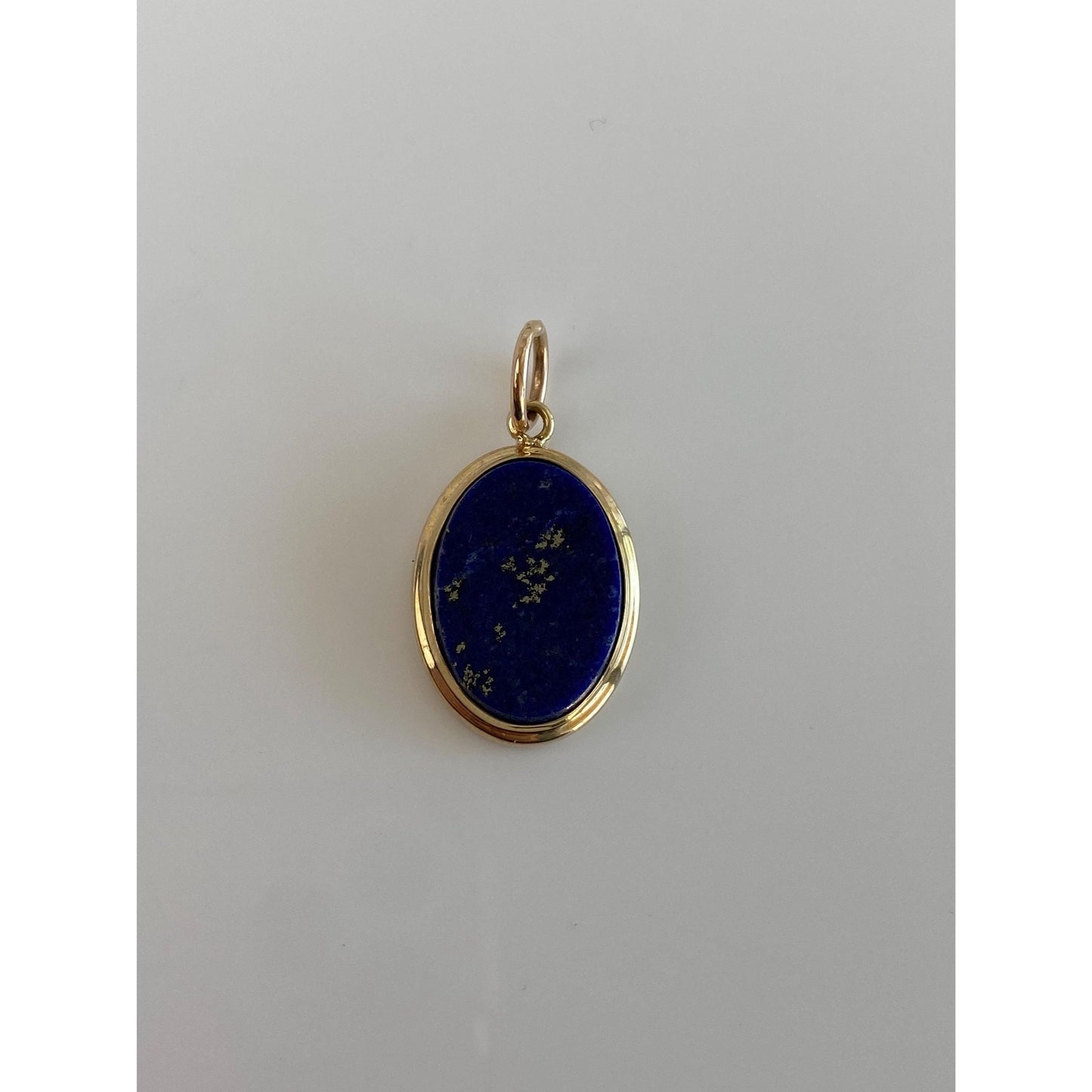 Vintage Solid 14k Yellow Gold Lapis Lazuli Cufflink Conversion Charm