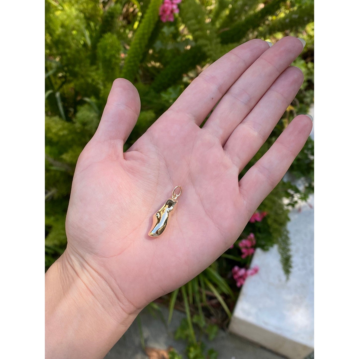 Vintage Solid 14k Yellow Gold Red Enamel Dutch Shoe Charm