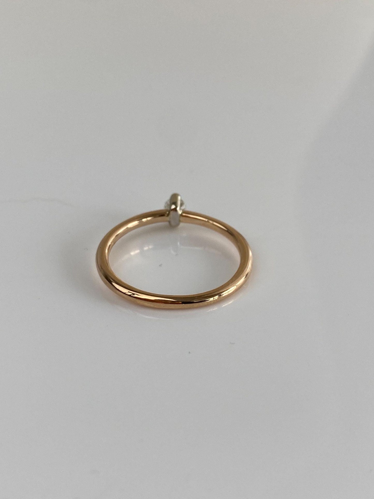 Vintage Solid 14k Yellow Gold Diamond Ring - Size 8