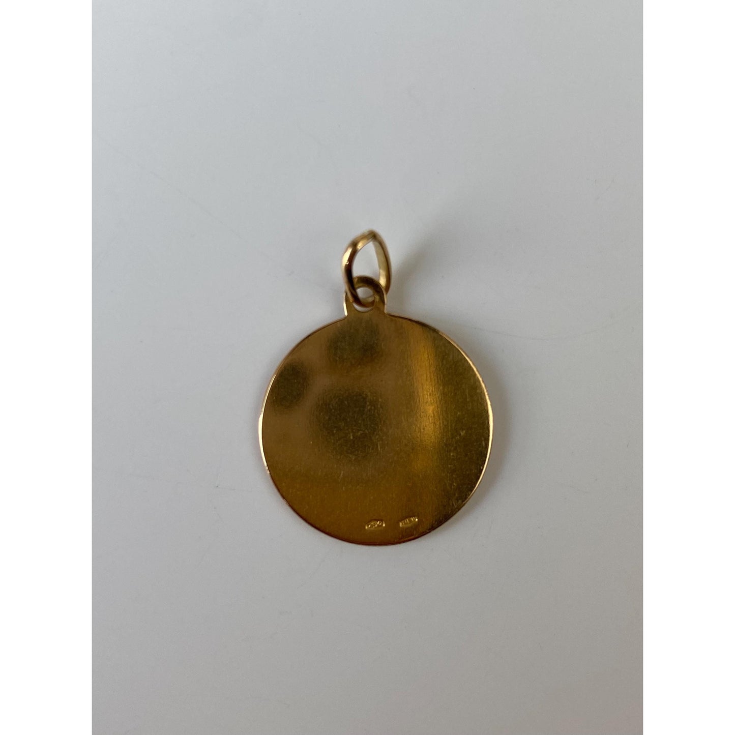 Vintage Solid 18k Yellow Gold Religious Charm