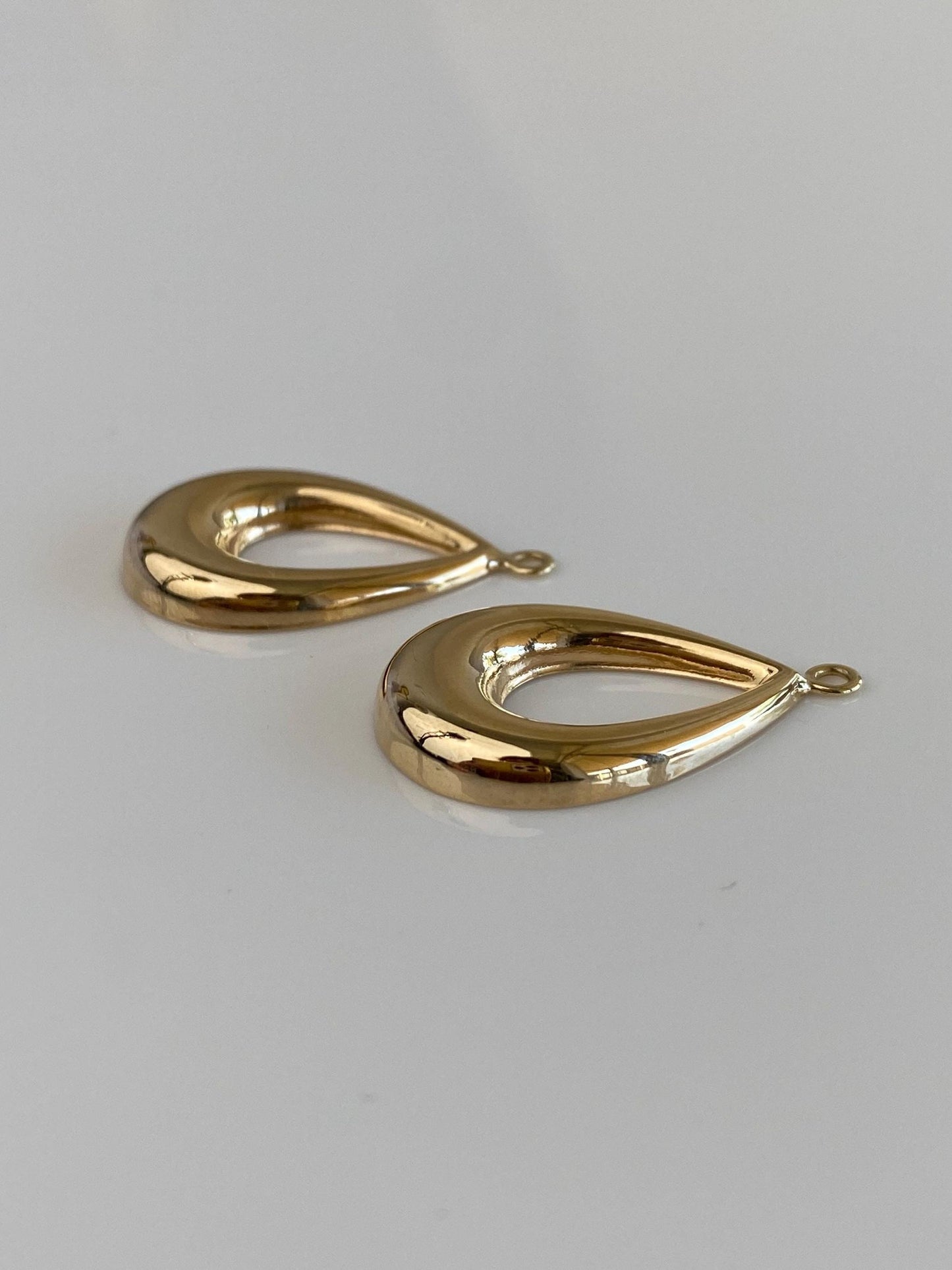 Vintage 14k Yellow Gold Teardrop Earring Jackets