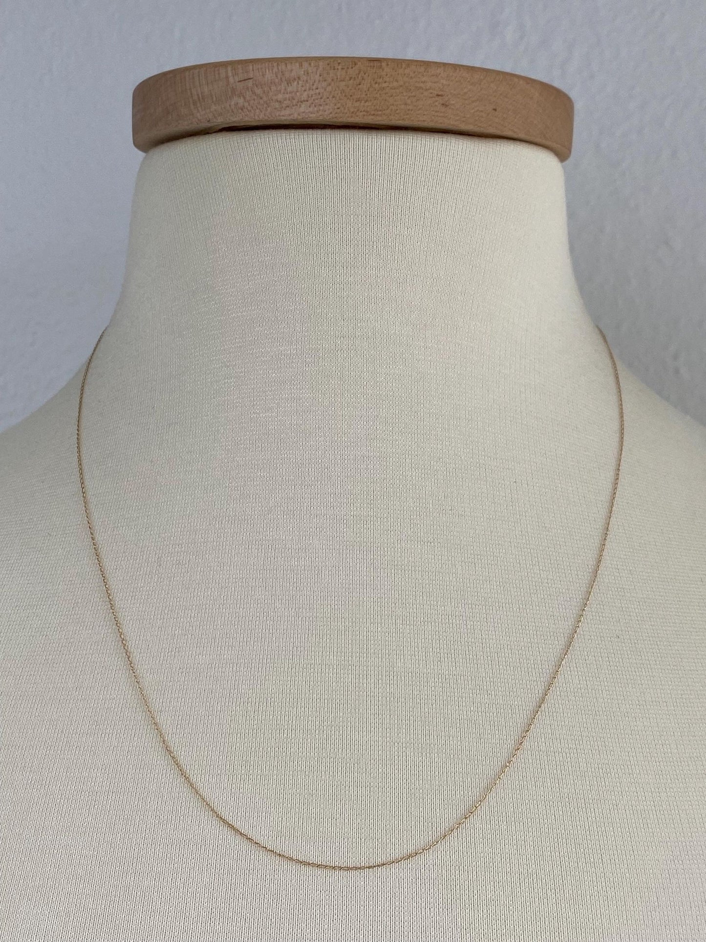 Vintage Solid 14k Yellow Gold Dainty Chain Necklace - 21 inches