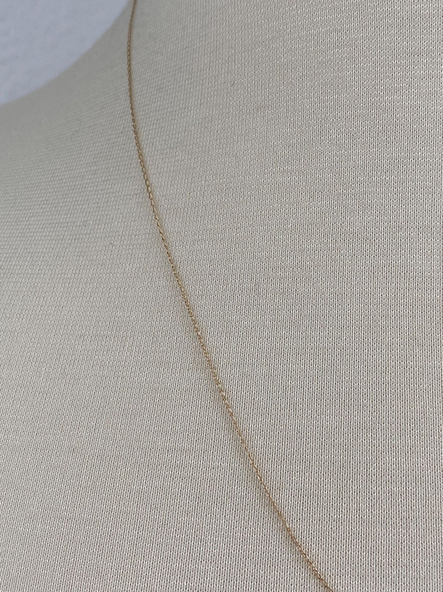 Vintage Solid 14k Yellow Gold Dainty Chain Necklace - 21 inches