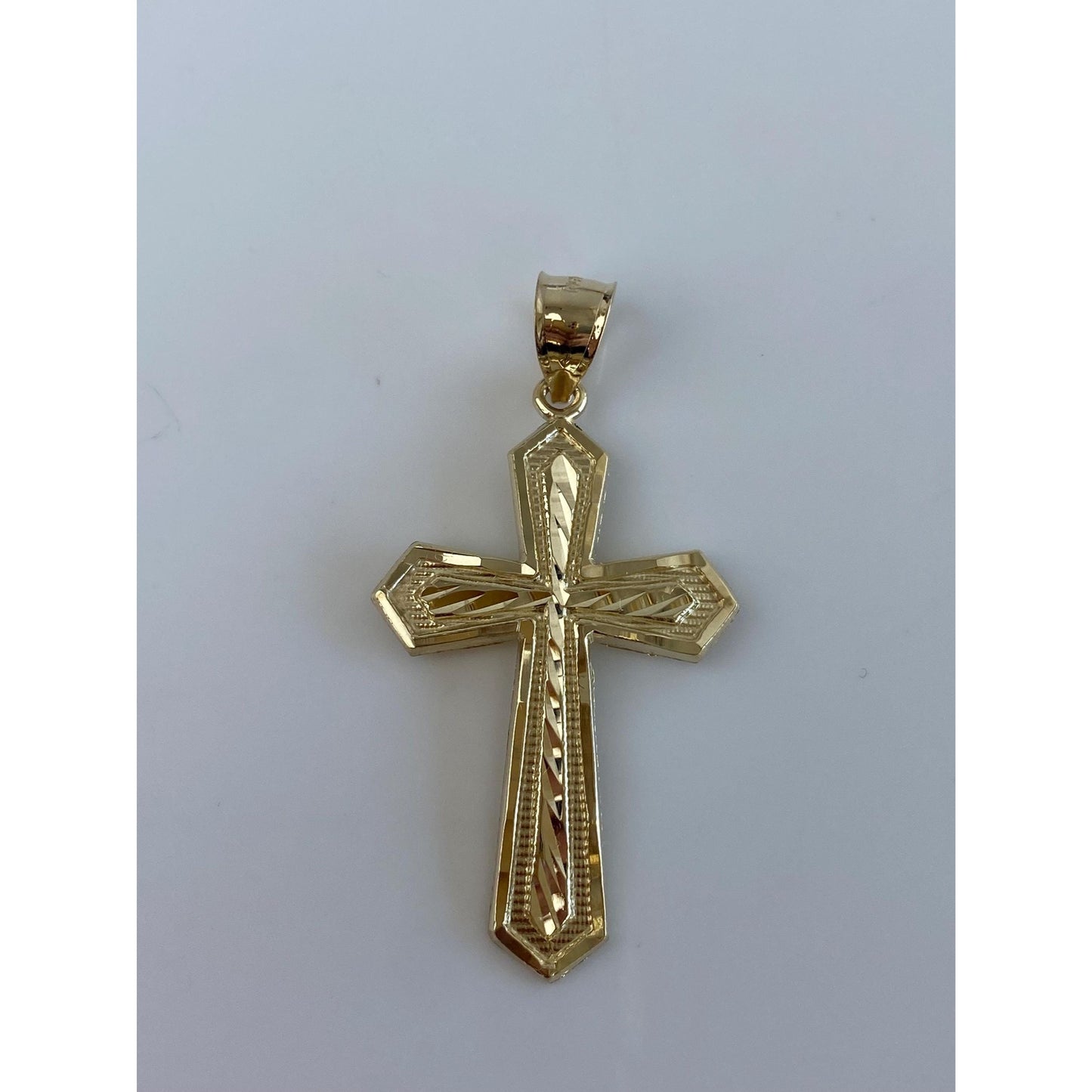 Vintage Solid 10k Yellow Gold Cross Charm