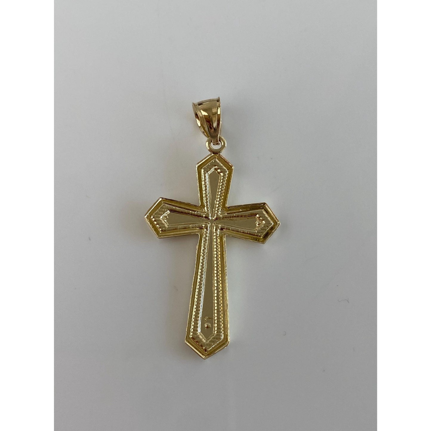 Vintage Solid 10k Yellow Gold Cross Charm