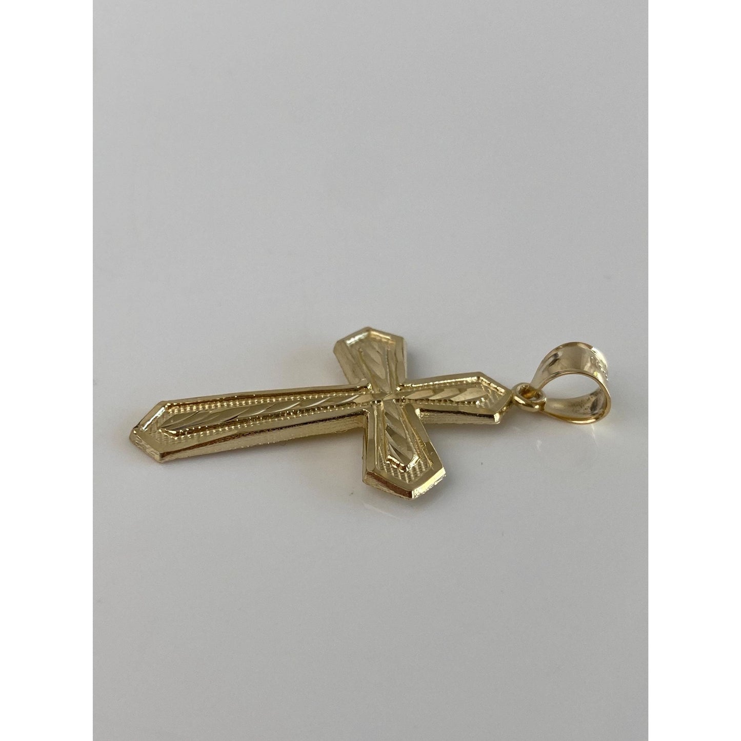 Vintage Solid 10k Yellow Gold Cross Charm