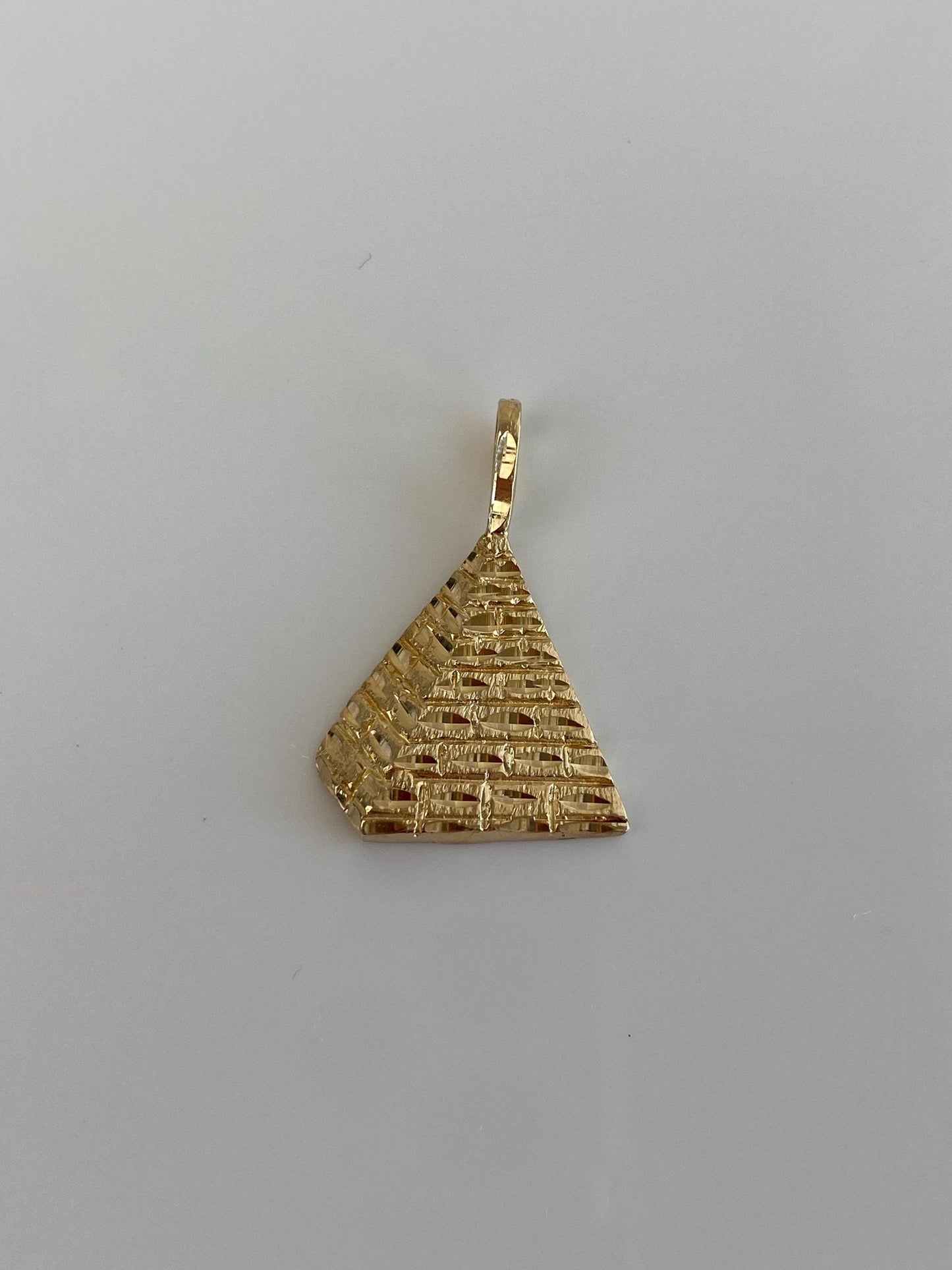Vintage Solid 14k Yellow Gold Pyramid Charm