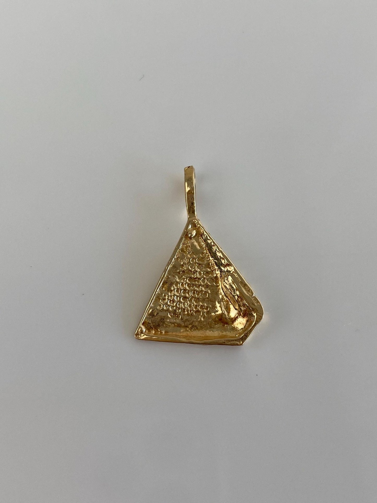 Vintage Solid 14k Yellow Gold Pyramid Charm