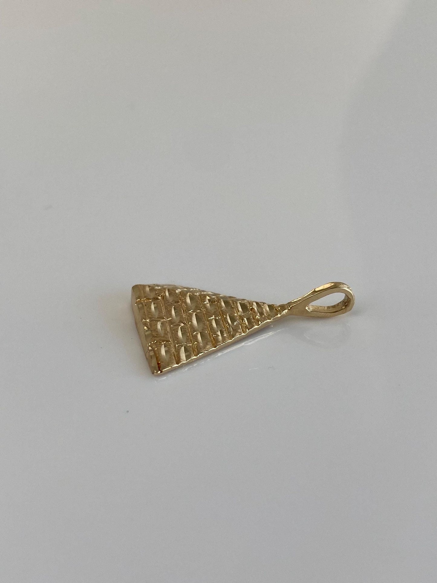 Vintage Solid 14k Yellow Gold Pyramid Charm